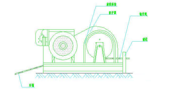 JK型快速卷揚(yáng)機(jī)結(jié)構(gòu)示意圖 