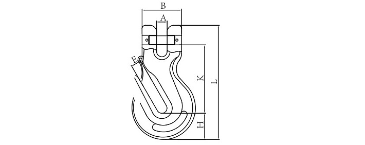 G80美標(biāo)羊角抓鉤結(jié)構(gòu)尺寸圖片
