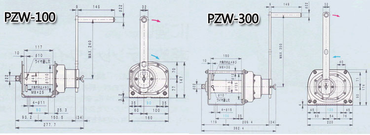 FUJI PZW型鍍鋅手搖絞盤技術參數(shù)