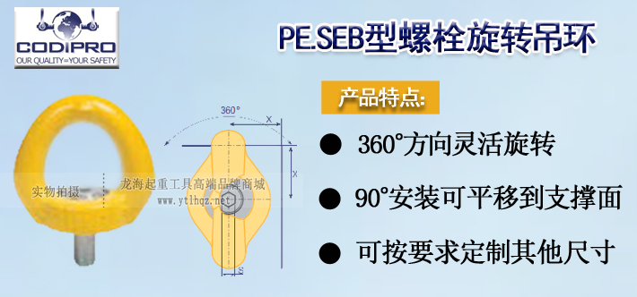 PE.SEB型盧森堡螺栓旋轉(zhuǎn)吊環(huán)實(shí)物圖