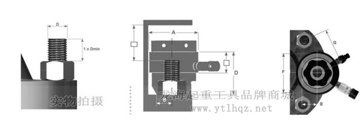 LSBTG型液壓螺栓拉伸器尺寸圖