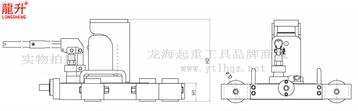 龍升帶滑動(dòng)臺(tái)爪式千斤頂尺寸圖一