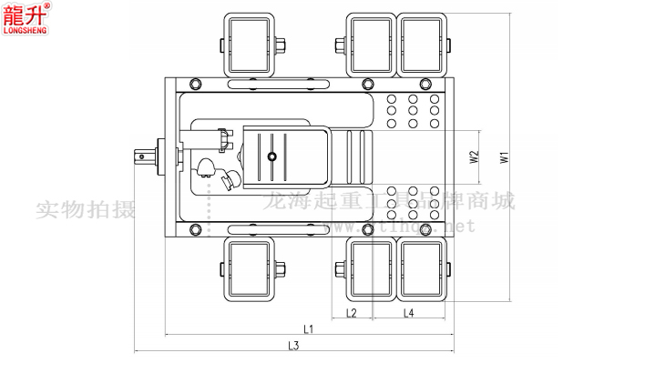 龍升帶滑動(dòng)臺(tái)爪式千斤頂尺寸圖二